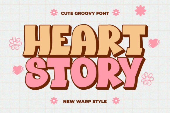 Heart Story Font PNG with transparent background - Preview 2