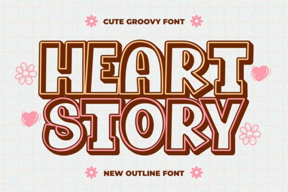Heart Story Font PNG with transparent background - Preview 6
