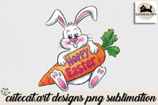 Hoppy Easter Carrot Sublimation Graphic by Cutecat.art · Creative Fabrica