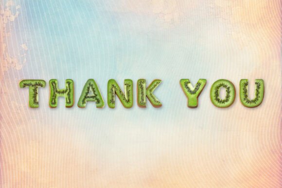 Kiwi Fruit Font PNG with transparent background - Preview 2