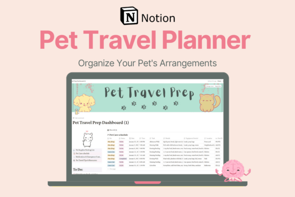 Notion Template | Pet Travel Planner