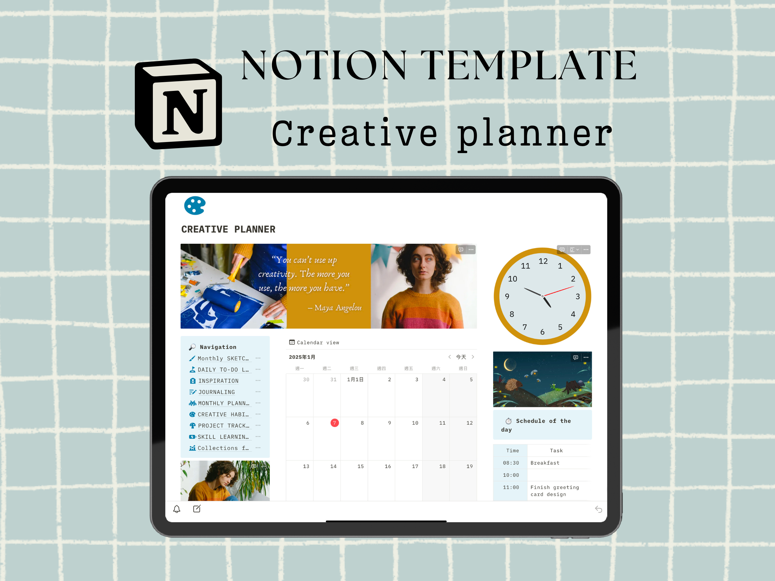 Notion Planner for Creatives Graphic by Petit Creation Lab · Creative ...
