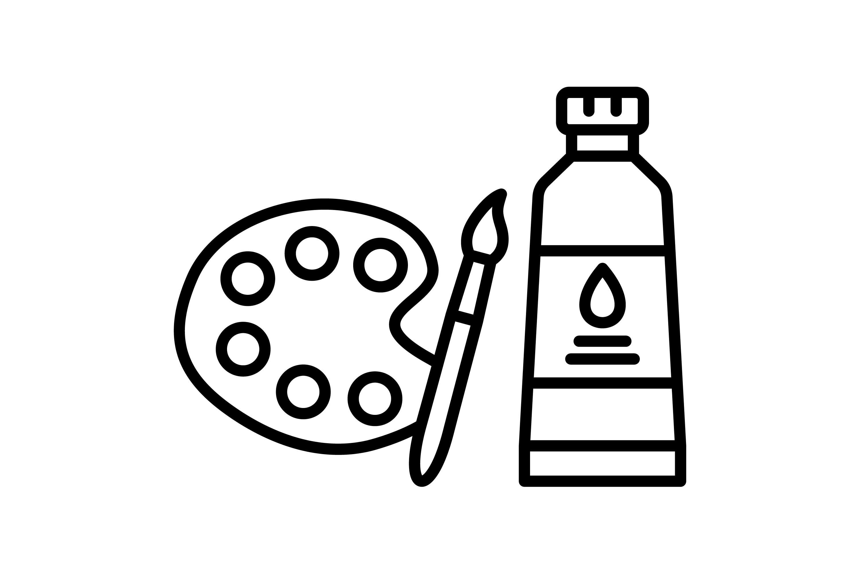 Painting Outline Icon Graphic by Mahi Icons · Creative Fabrica