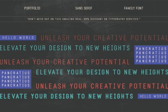 Pancratius Font PNG with transparent background - Preview 1