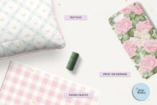 Pink Flowers Easter Garden Digital Paper Graphic by Petite Meadow ...