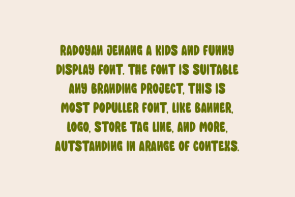 Radoyan Jenang Font PNG with transparent background - Preview 1
