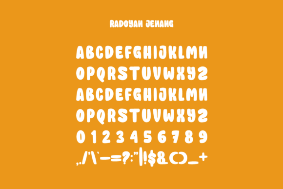 Radoyan Jenang Font PNG with transparent background - Preview 2