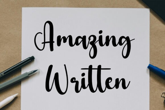 Rustic Written Font PNG with transparent background - Preview 4