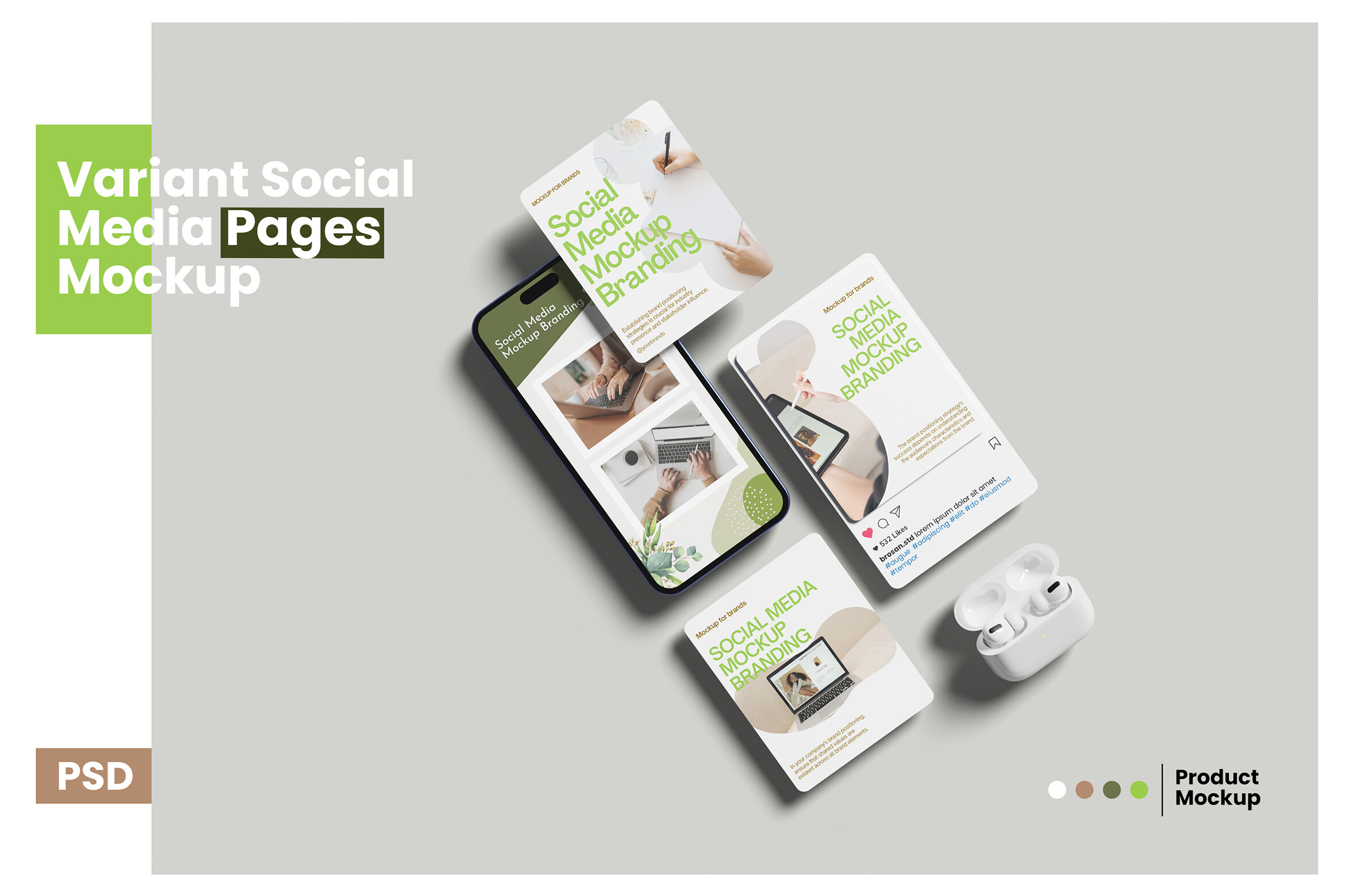 Variant Social Media Pages Mockup Graphic by My Code Std · Creative Fabrica