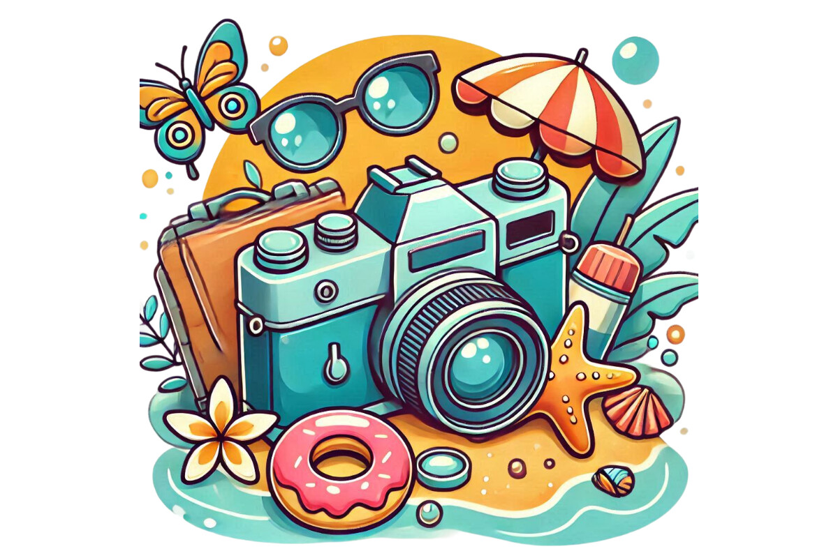 Vintage Camera T-shirt PNG Clipart