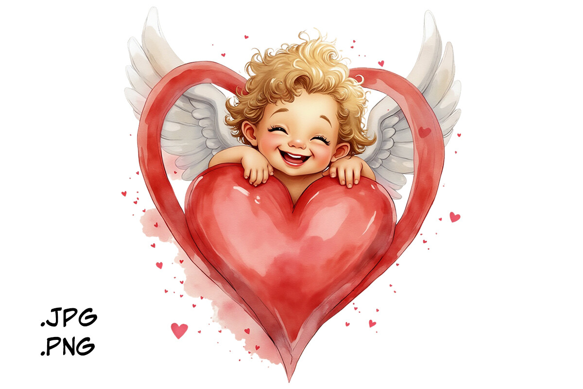 Cherub Graphic by Joanna Redesiuk · Creative Fabrica