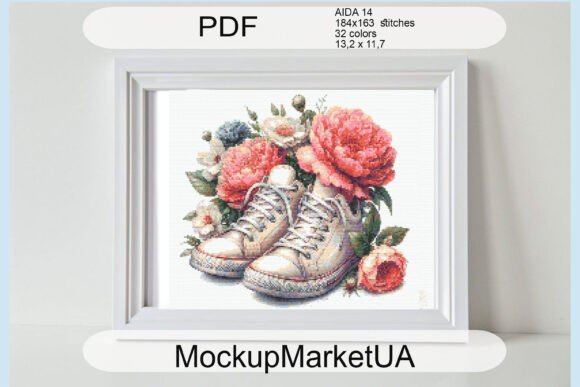 Boots Cross Stitch Pattern DIY PDF