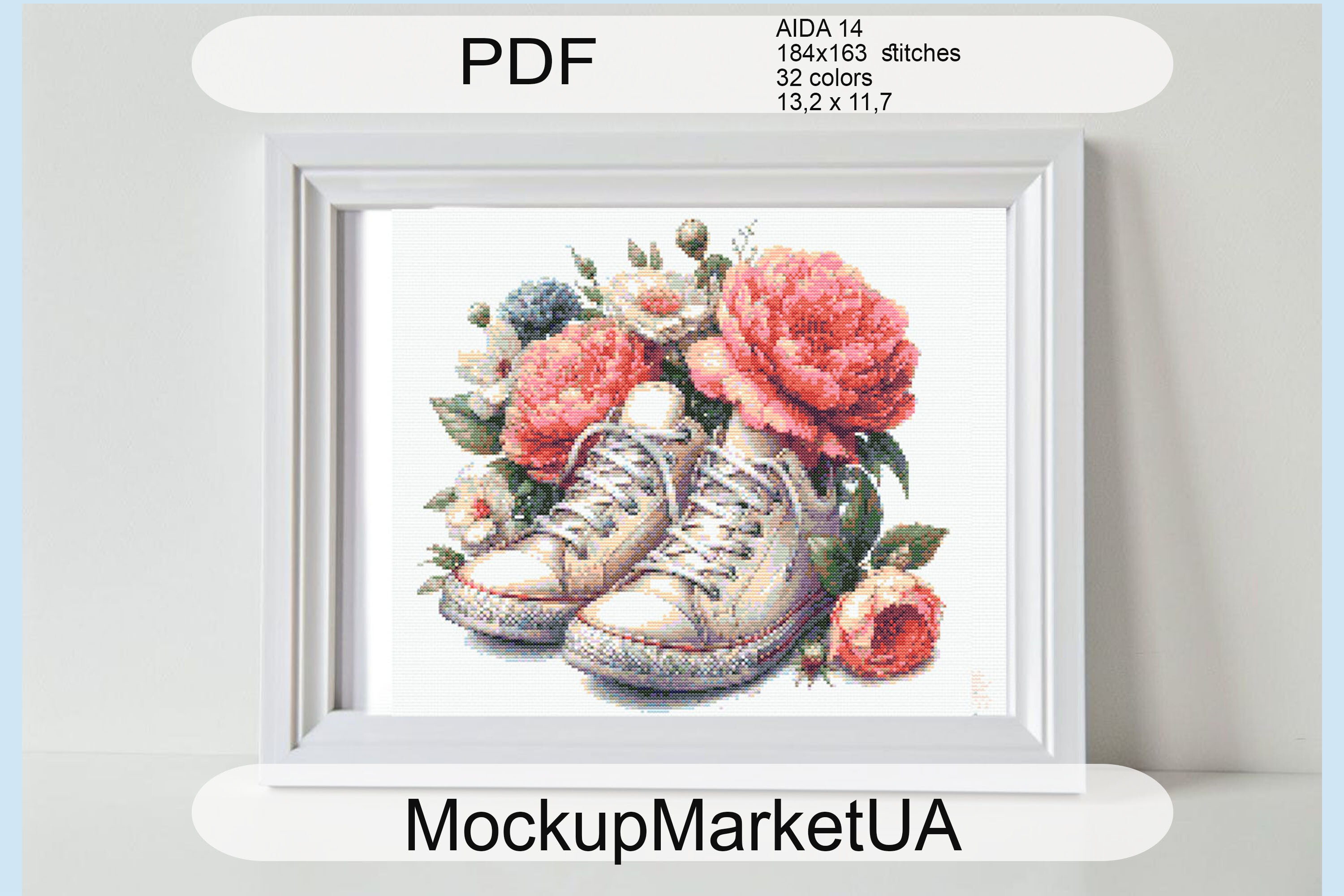 Boots Cross Stitch Pattern DIY PDF