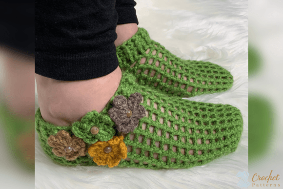 Mesh Slippers Crochet Pattern