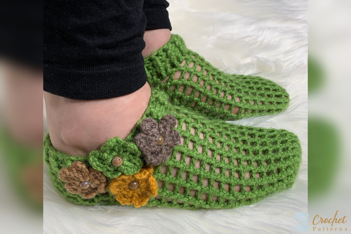 Mesh Slippers Crochet Pattern