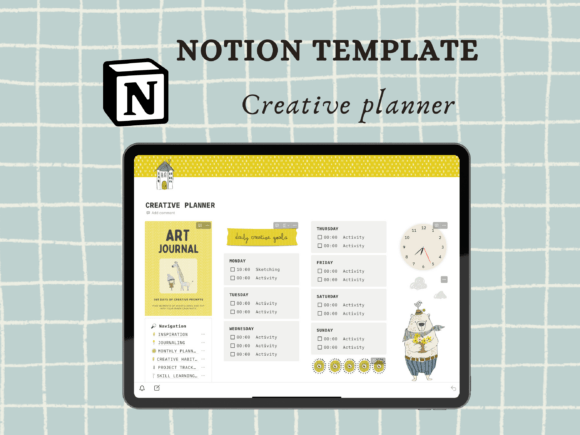 Notion Creative Planner Illustration Modèles Graphiques Par Petit Creation Lab