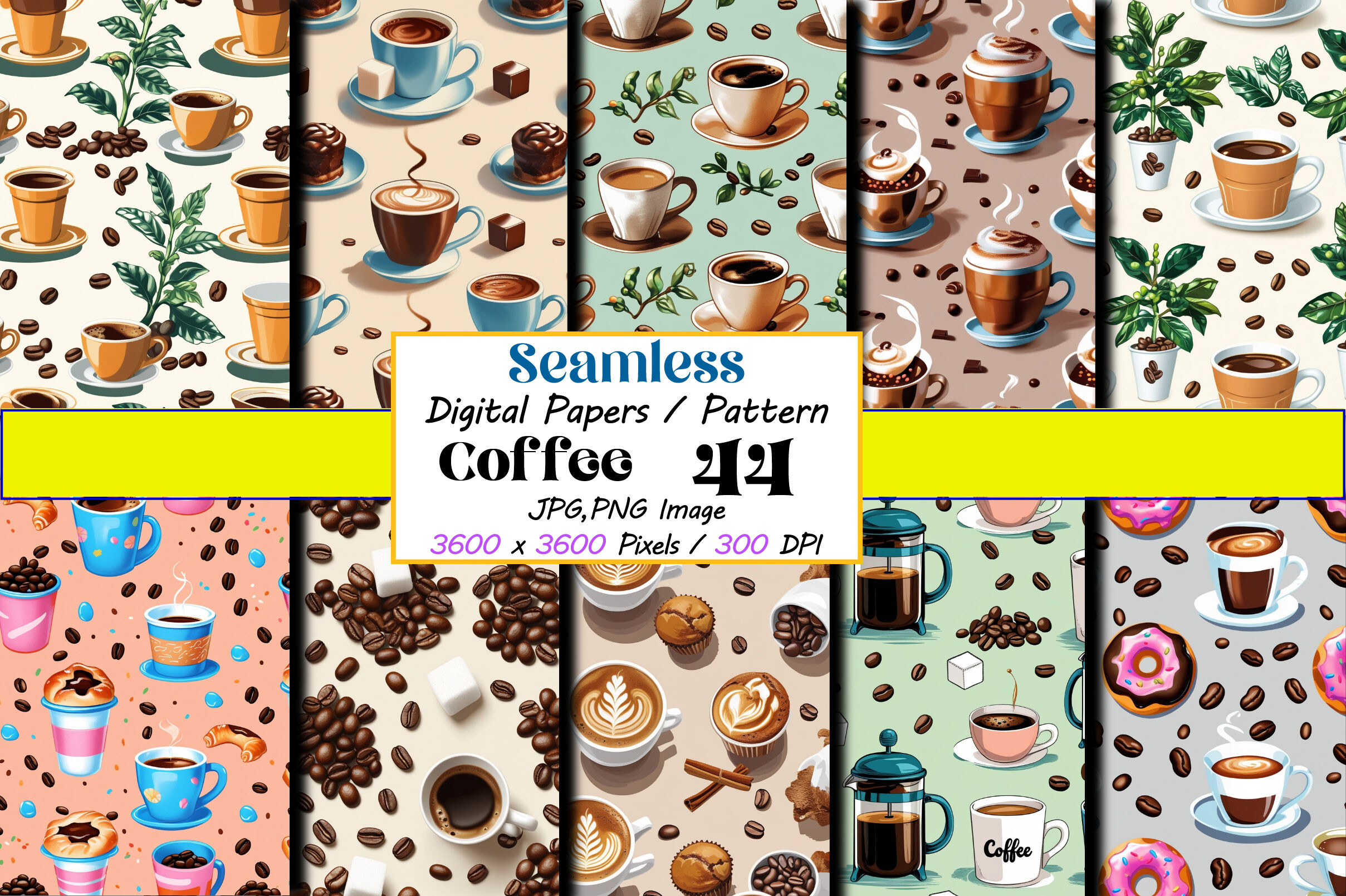 Cafe Rapper Paper With Pattern Seamless Coffee Papers Pattern Graphic by Wow Magic · Creative Fabrica