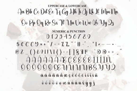 Simple Chocolate Font PNG with transparent background - Preview 6