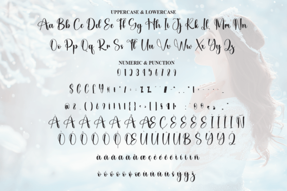 Snowgirl Font PNG with transparent background - Preview 6