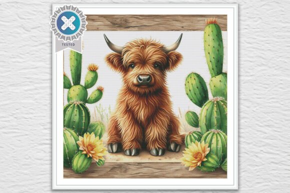 Western Cow Cross Stitch Pattern PDF