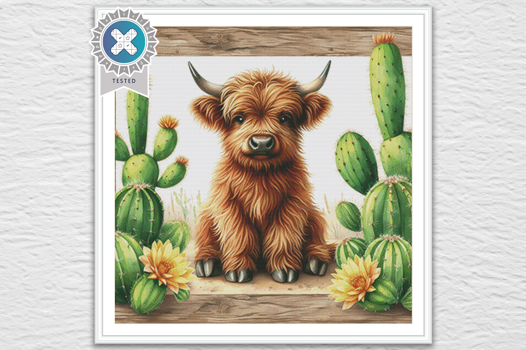 Western Cow Cross Stitch Pattern PDF