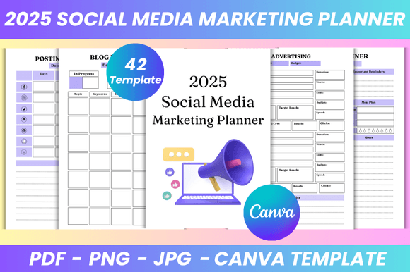Social Media Marketing Canva Kdp Graphics