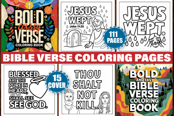 Bold and Easy Bible Verse Coloring Pages