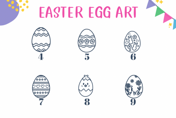 Easter Egg Art Font PNG with transparent background - Preview 3