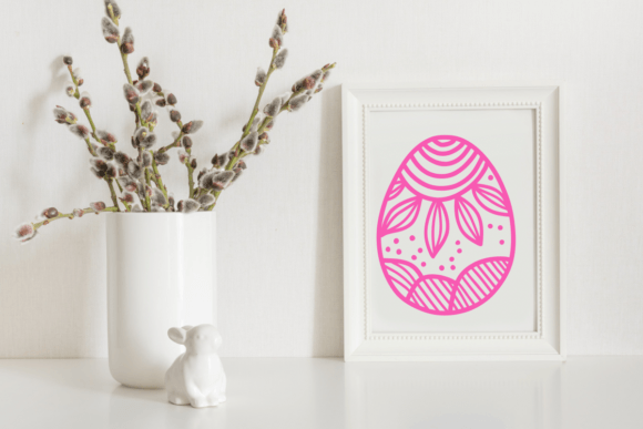Easter Egg Art Font PNG with transparent background - Preview 5