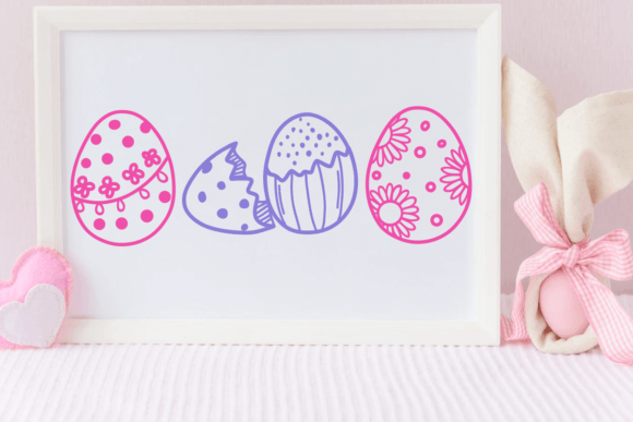 Easter Egg Art Font PNG with transparent background - Preview 6