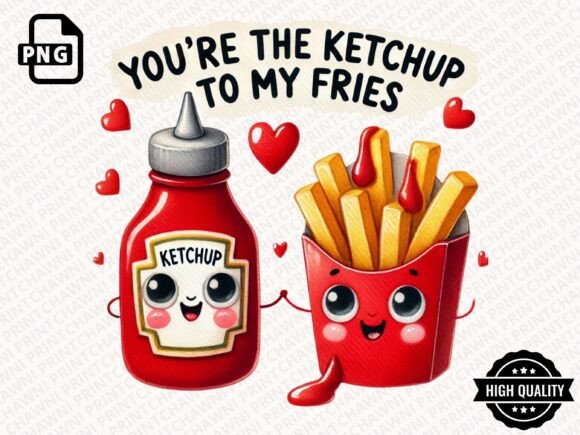 Funny Food Pun Valentine Clipart PNG - Printable