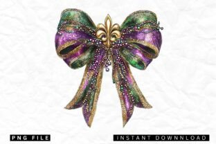 Glitter Coquette Mardi Gras Png,Bow Png Graphic by zahed6525 · Creative ...