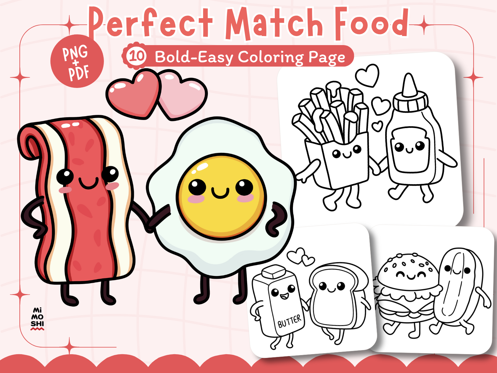 Perfect Match Food Coloring Pages