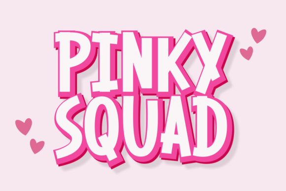 Pinky Girls Font PNG with transparent background - Preview 3