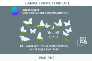 Butterflies Canva Frame Template Graphic by cryptoaccenthub · Creative ...