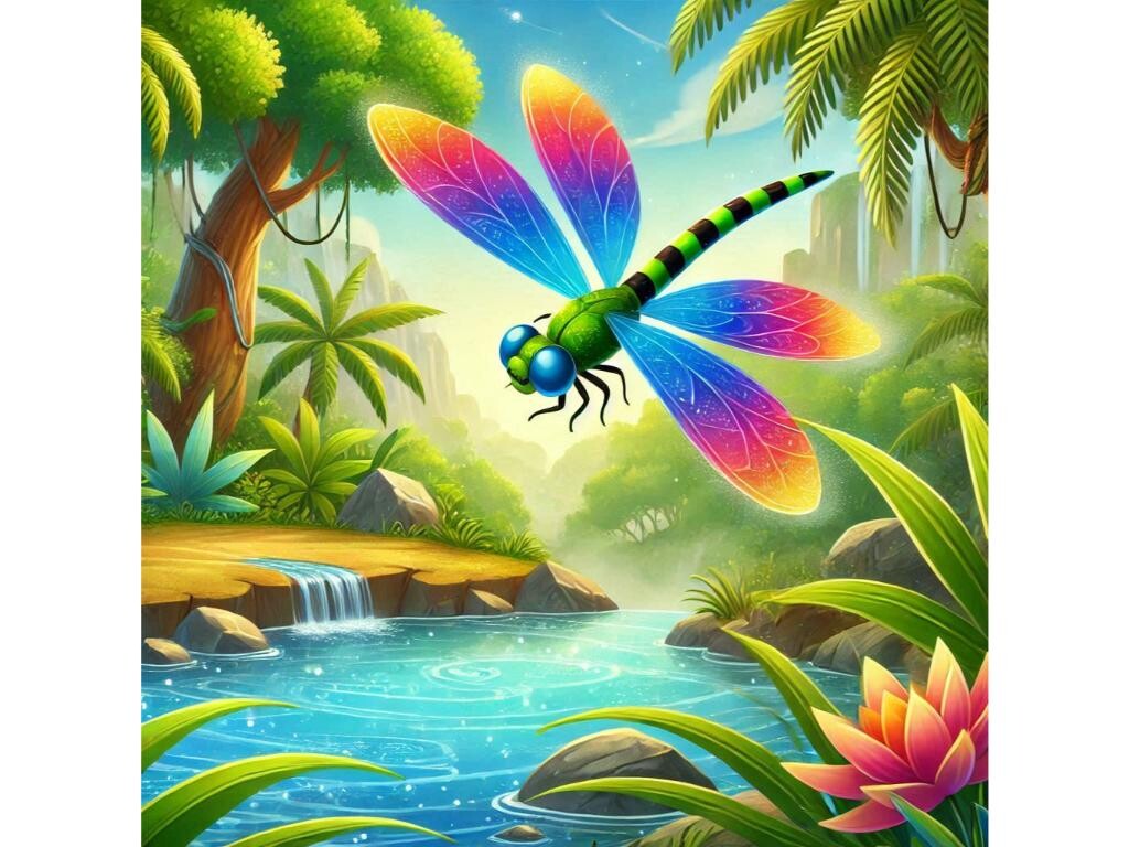 Fantasy Dragonfly Hovering over a Pond I Graphic by clipartguru ...