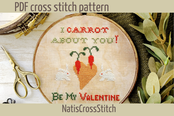 Love Cross Stitch Pattern Be My Valentin