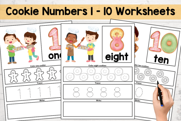 Numbers Preschool Kinder Worksheets Cook