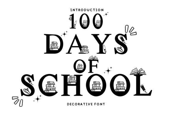 100 Days of School Font - Preview 1