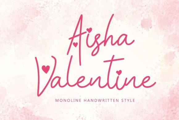 Aisha Valentine Script & Handwritten Font By yogaletter6