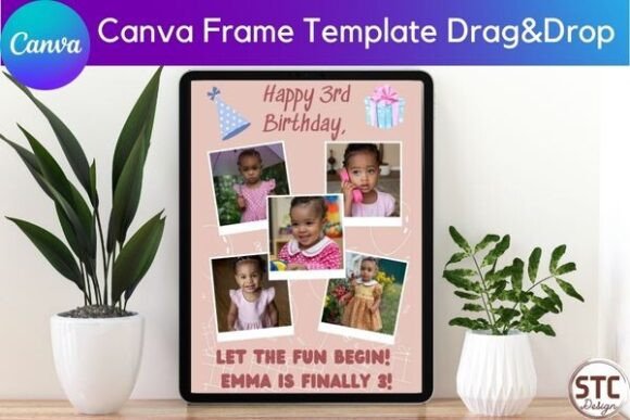 Birthday Photo Collage Canva Template