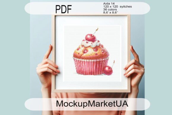 Cake Cross Stitch Pattern DIY PDF