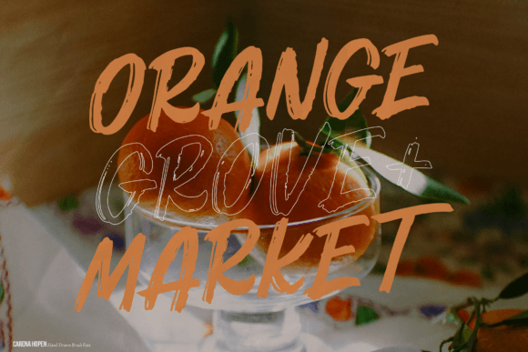 Carena Hopen Font PNG with transparent background - Preview 3