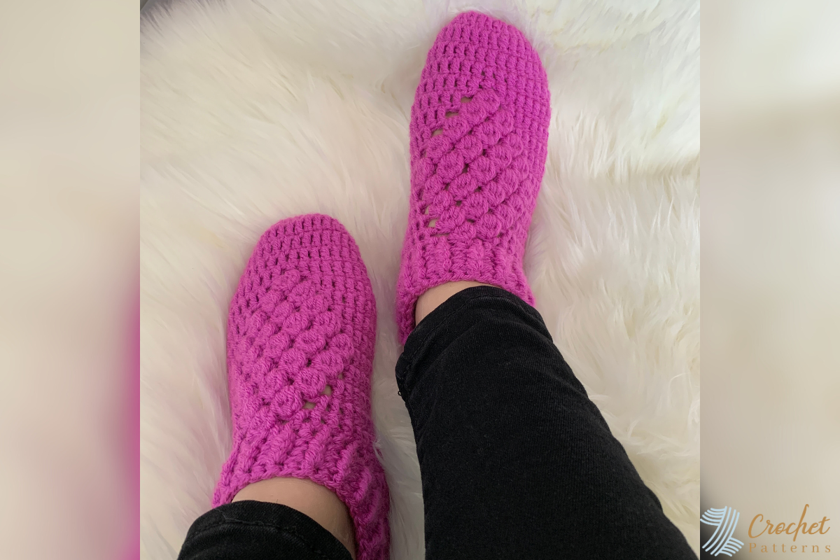 Cluster Slippers Crochet Pattern