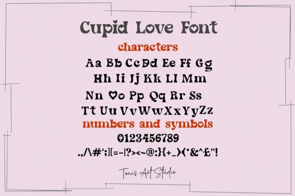 Cupid Love Font font preview - 6