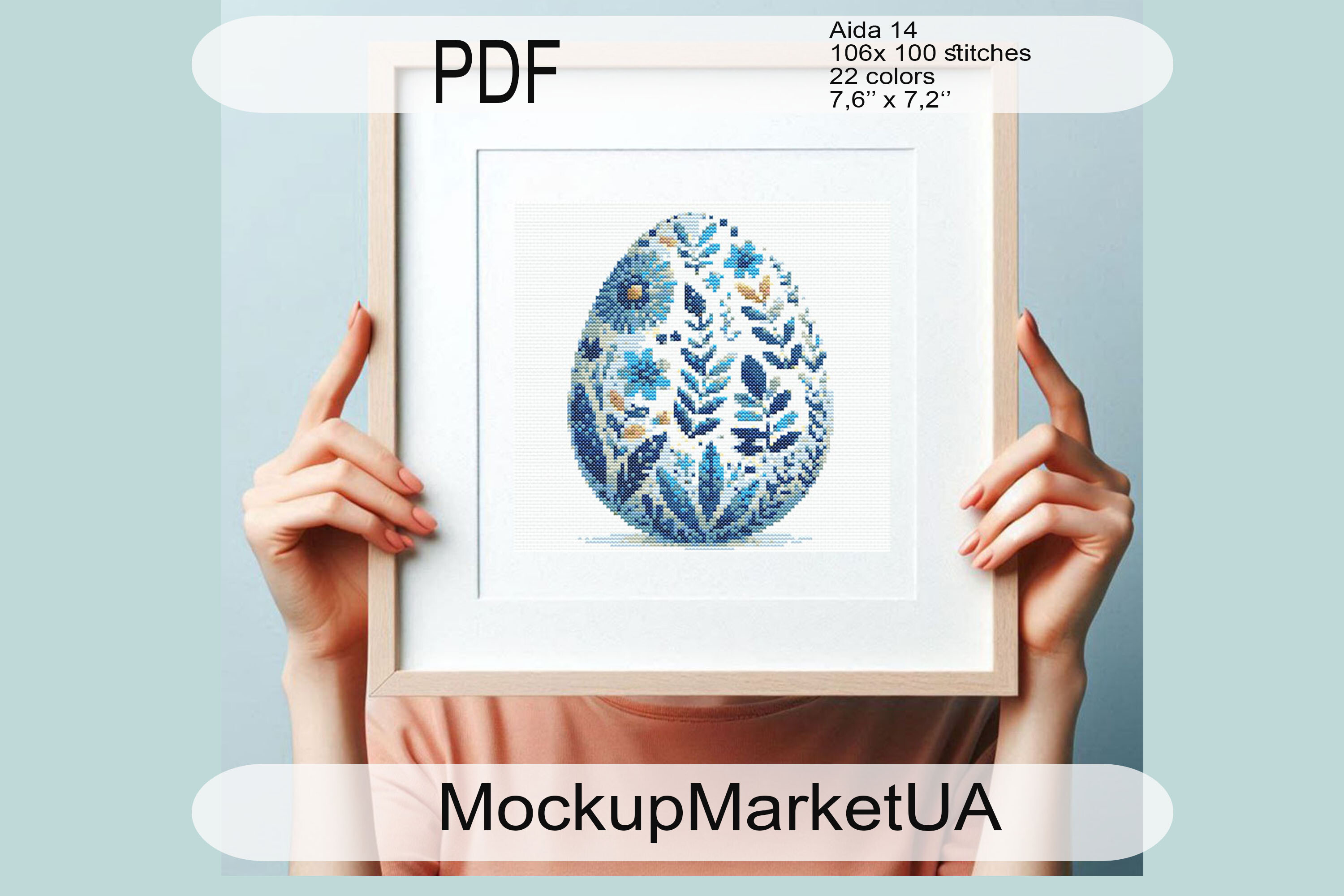 Egg Easter Cross Stitch Patterns PDF DIY