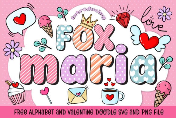 Fox Maria Color Fonts Font By Fox7