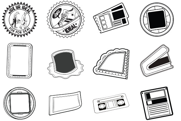 Generi Sticker Generic 14 Sticker Outline Eps Image Graphic by svg.in.design ...