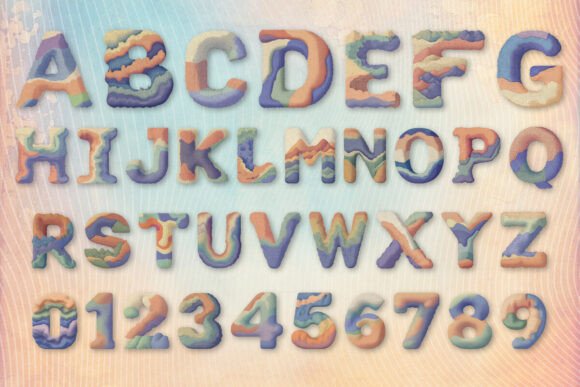 Gradient Pastel Font - Preview 1