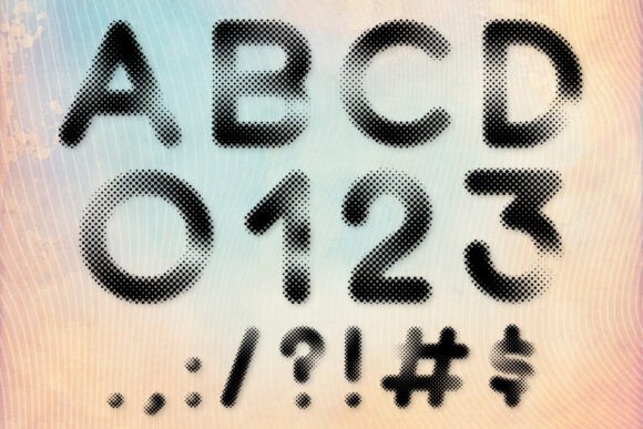 Halftone Font - Preview 1